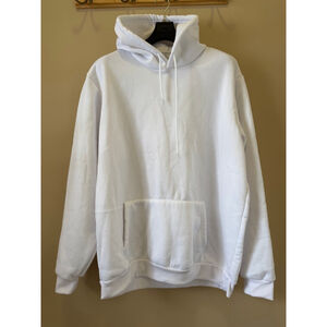 New Men's Unbranded White Polyester Hoodie XL Warm